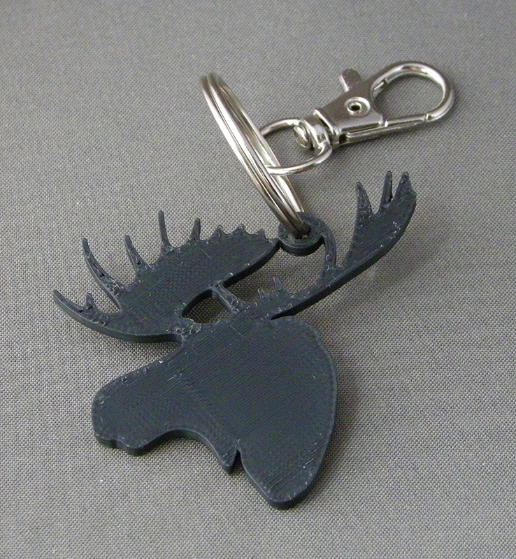 (image for) 3D Prints - Eland Sleutelhanger 2 - Zwart (Black)