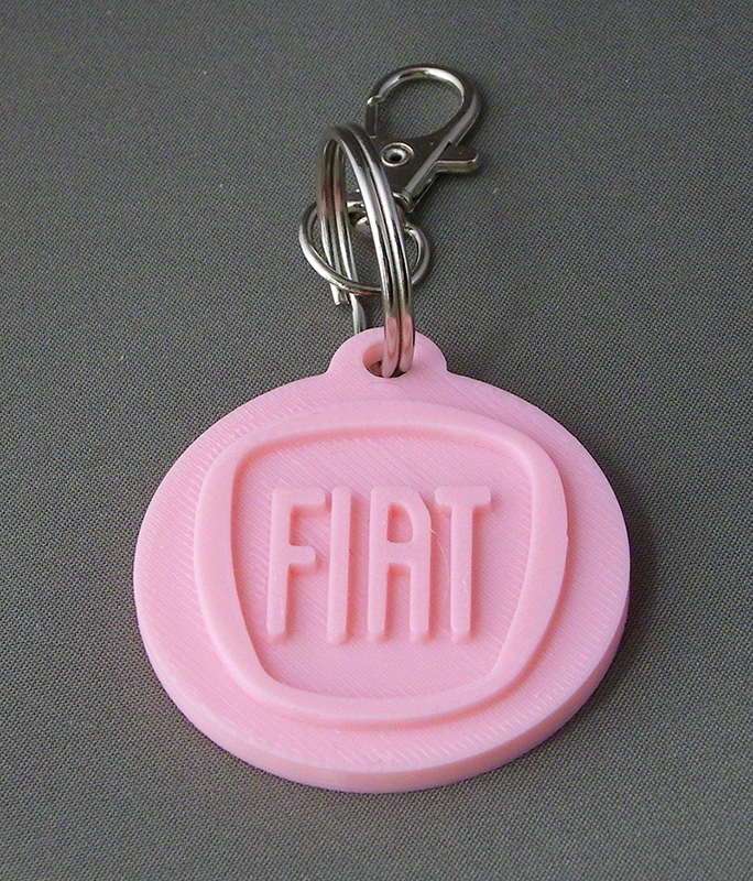 (image for) 3D Prints - Fiat Sleutelhanger 1 - Kersenroze (Sakura Pink)