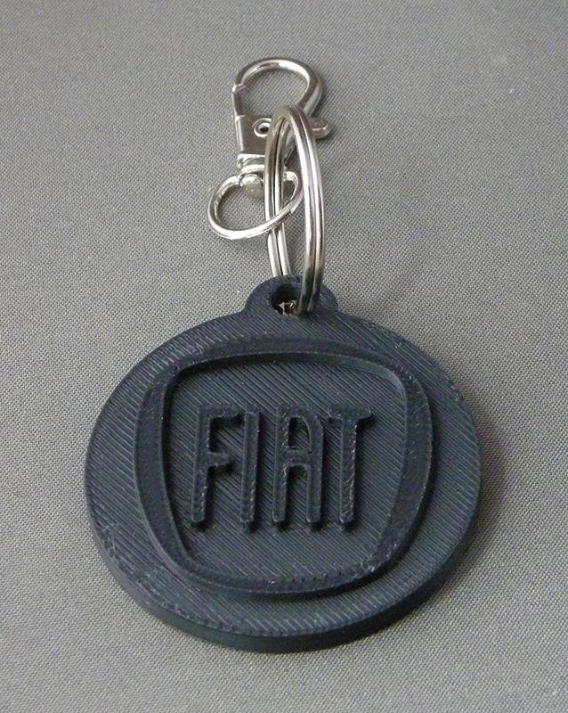 (image for) 3D Prints - Fiat Sleutelhanger 1 - Zwart (Black)