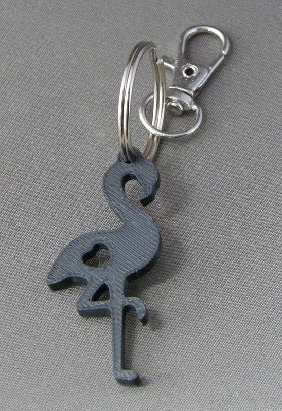 (image for) 3D Prints - Flamingo Sleutelhanger 1 - Zwart (Black)