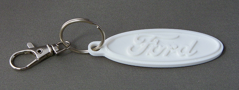 (image for) 3D Prints - Ford Sleutelhanger 1 - Wit (White)