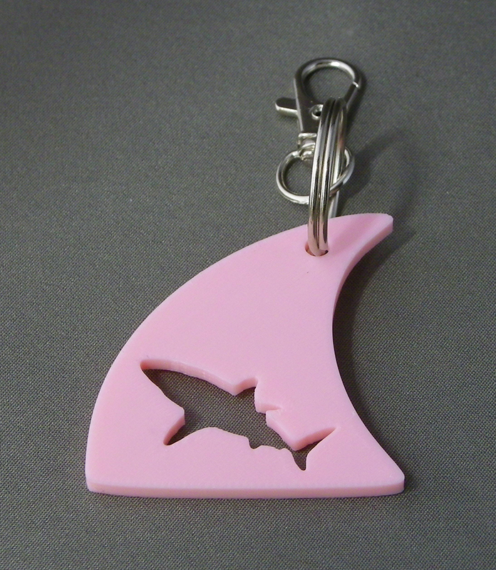 (image for) 3D Prints - Haai Sleutelhanger 2 - Kersenroze (Sakura Pink)