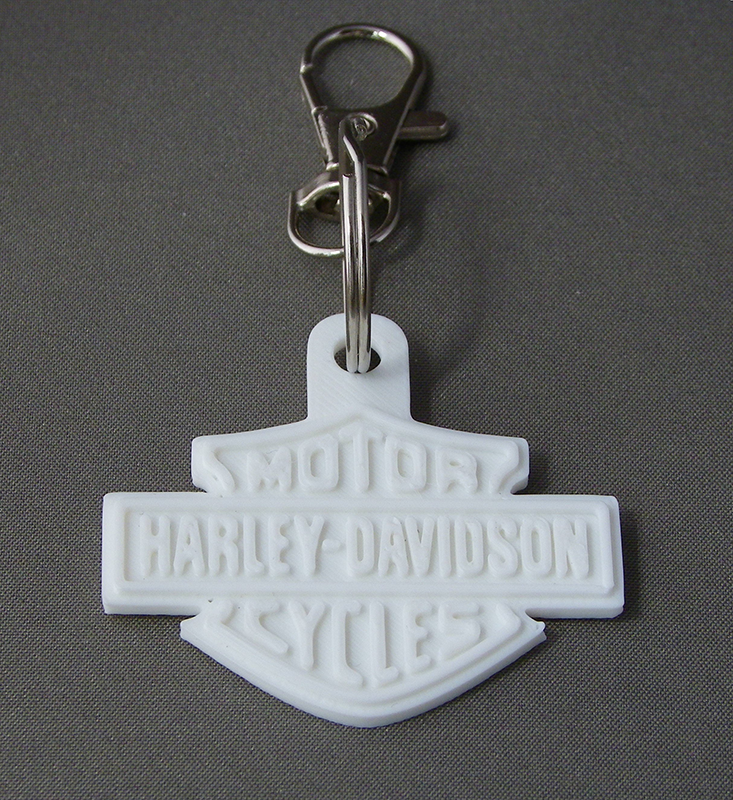 (image for) 3D Prints - Harley Davidson Sleutelhanger 1 - Wit (White)