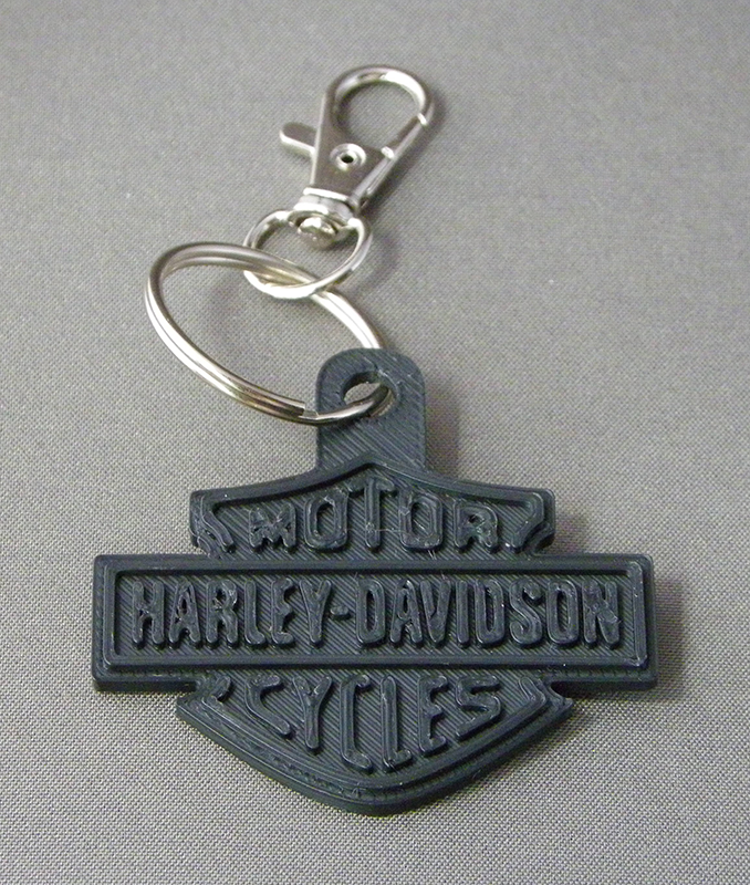 (image for) 3D Prints - Harley Davidson Sleutelhanger 1 - Zwart (Black)