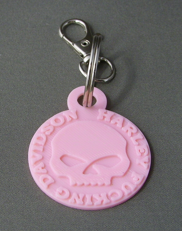 (image for) 3D Prints - Harley Davidson Sleutelhanger 2 - Kersenroze (Sakura Pink)