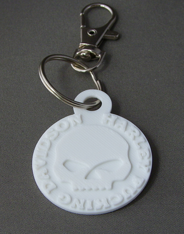 (image for) 3D Prints - Harley Davidson Sleutelhanger 2 - Wit (White)