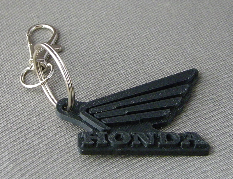(image for) 3D Prints - Honda Sleutelhanger 1 - Zwart (Black)