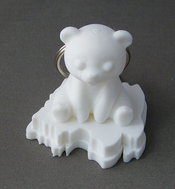 (image for) 3D Prints - Ijsbeer Sleutelhanger 1 - Wit (White)