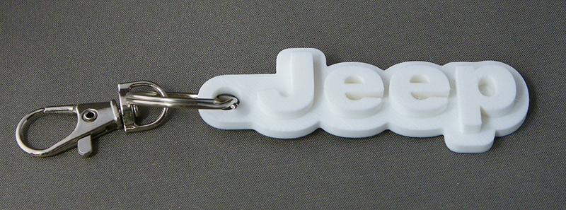 (image for) 3D Prints - Jeep Sleutelhanger 1 - Wit (White)