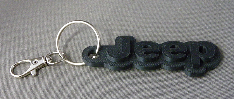 (image for) 3D Prints - Jeep Sleutelhanger 1 - Zwart (Black)