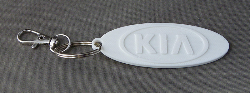 (image for) 3D Prints - Kia Sleutelhanger 1 - Wit (White)