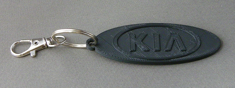 (image for) 3D Prints - Kia Sleutelhanger 1 - Zwart (Black)