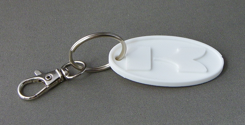 (image for) 3D Prints - Kawasaki Sleutelhanger 1 - Wit (White)