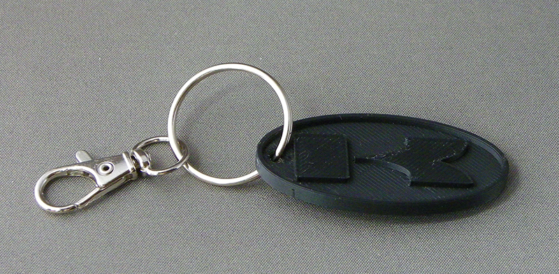(image for) 3D Prints - Kawasaki Sleutelhanger 1 - Zwart (Black)