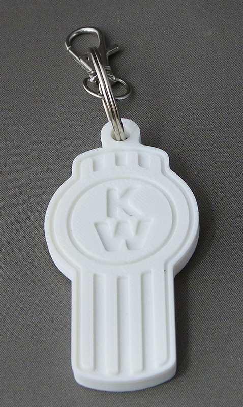 (image for) 3D Prints - Kenworth Sleutelhanger 1 - Wit (White)