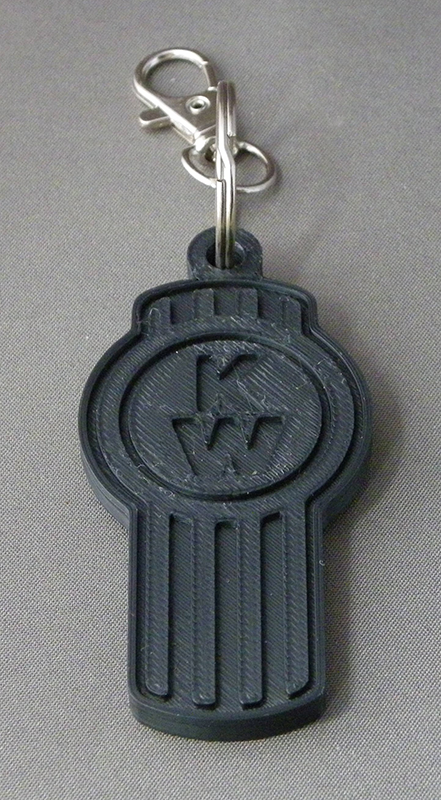 (image for) 3D Prints - Kenworth Sleutelhanger 1 - Zwart (Black)