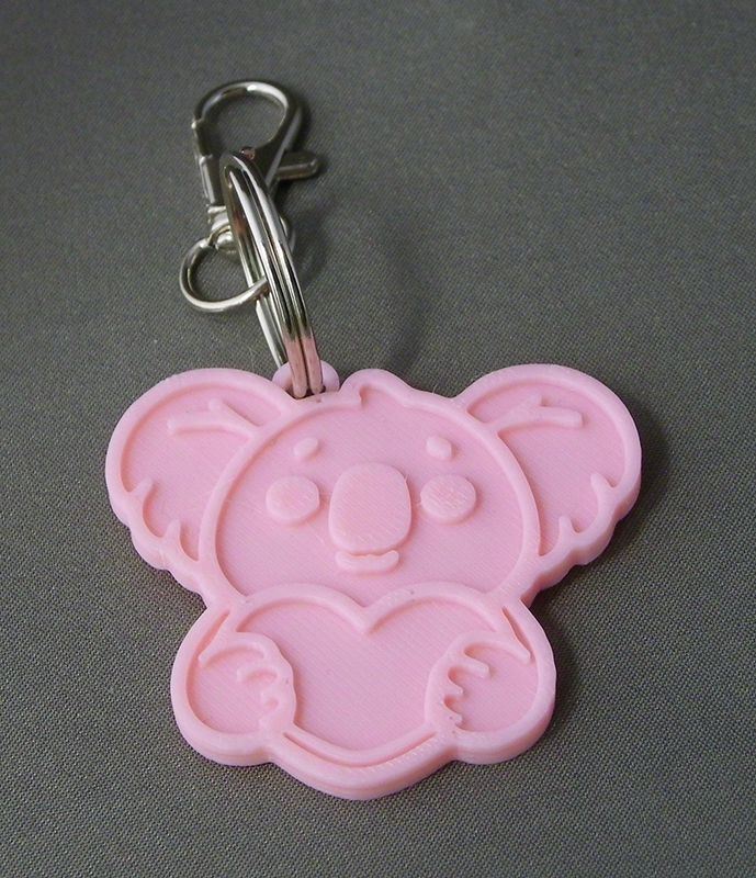 (image for) 3D Prints - Koala Sleutelhanger 1 - Kersenroze (Sakura Pink)