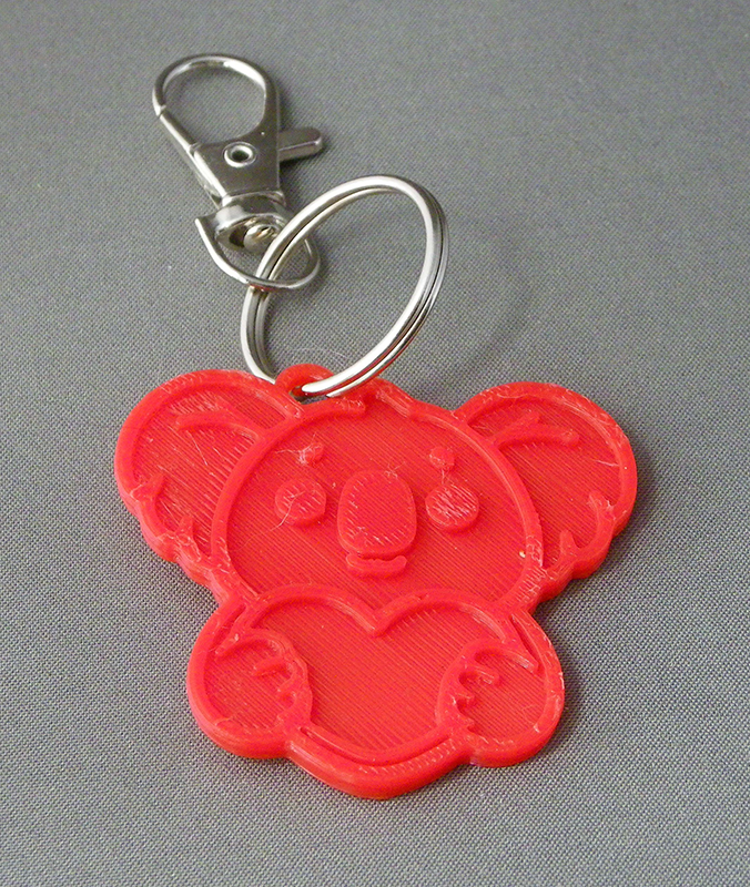 (image for) 3D Prints - Koala Sleutelhanger 1 - Rood (Red)
