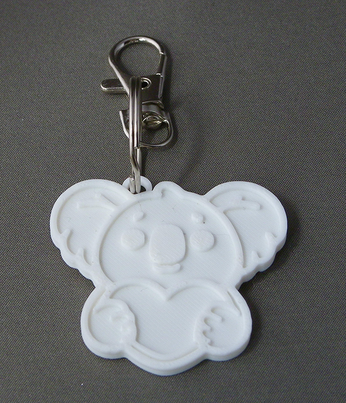 (image for) 3D Prints - Koala Sleutelhanger 1 - Wit (White)