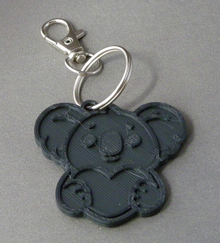 (image for) 3D Prints - Koala Sleutelhanger 1 - Zwart (Black)