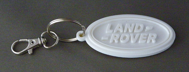 (image for) 3D Prints - Land Rover Sleutelhanger 1 - Wit (White)