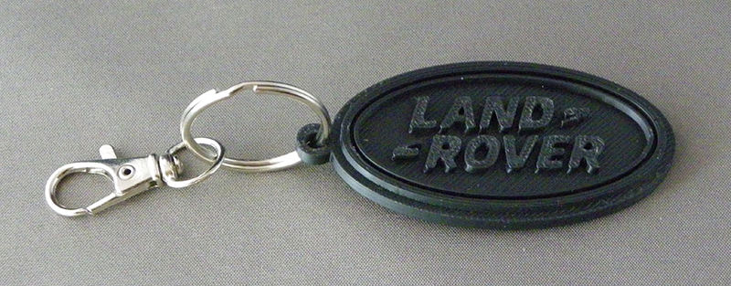 (image for) 3D Prints - Land Rover Sleutelhanger 1 - Zwart (Black)