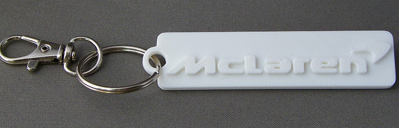 (image for) 3D Prints - Mclaren Sleutelhanger 1 - Wit (White)