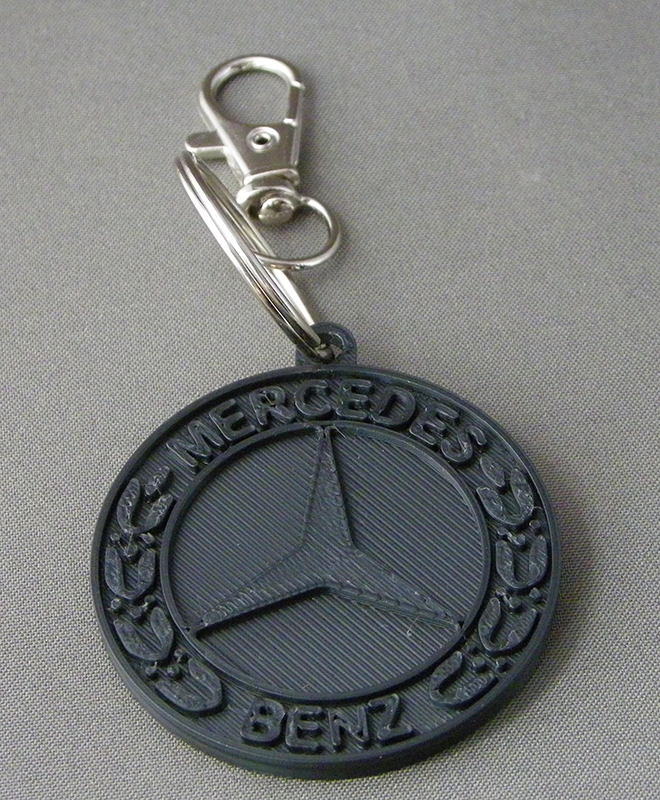 (image for) 3D Prints - Mercedes Sleutelhanger 1 - Zwart (Black)