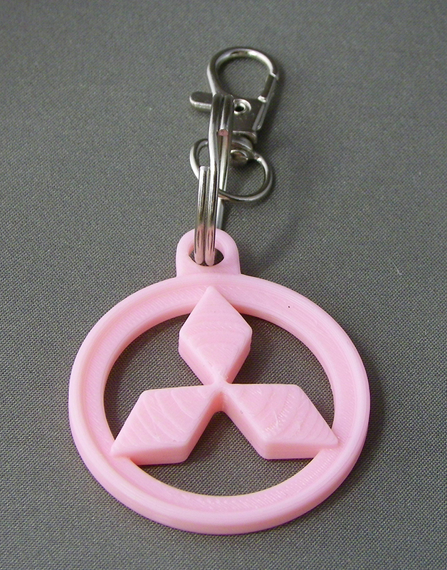 (image for) 3D Prints - Mitsubishi Sleutelhanger 1 - Kersenroze (Sakura Pink)