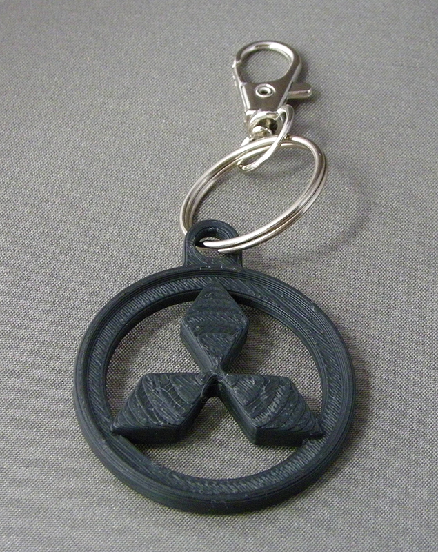 (image for) 3D Prints - Mitsubishi Sleutelhanger 1 - Zwart (Black)