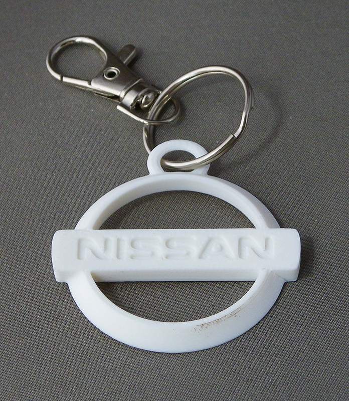 (image for) 3D Prints - Nissan Sleutelhanger 1 - Wit (White)
