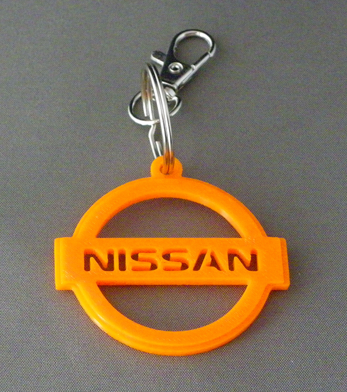 (image for) 3D Prints - Nissan Sleutelhanger 2 - Zonnig Oranje (Sunny Orange)
