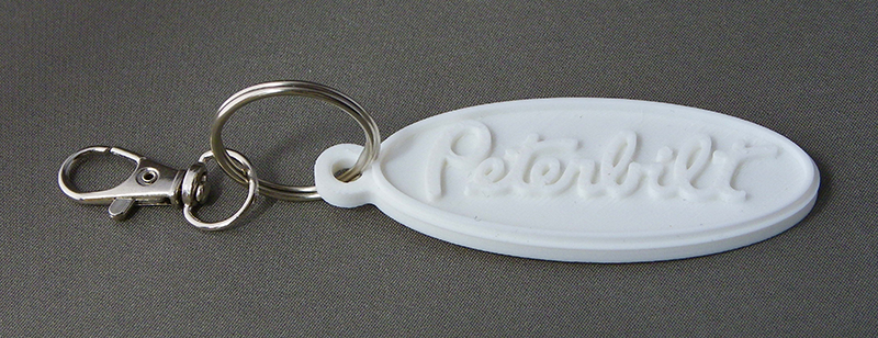 (image for) 3D Prints - Peterbilt Sleutelhanger 1 - Wit (White)