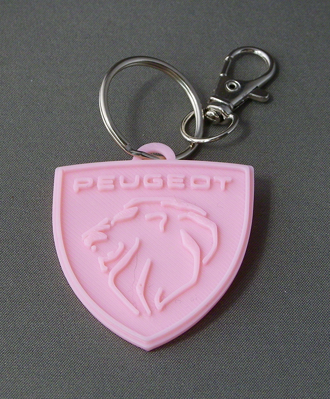 (image for) 3D Prints - Peugeot Sleutelhanger 1 - Kersenroze (Sakura Pink)