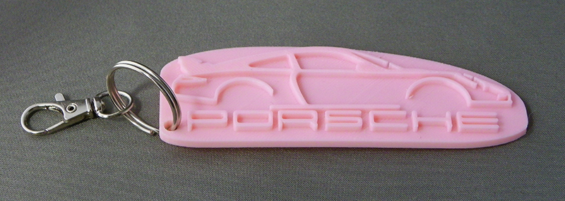 (image for) 3D Prints - Porsche Sleutelhanger 1 - Kersenroze (Sakura Pink)