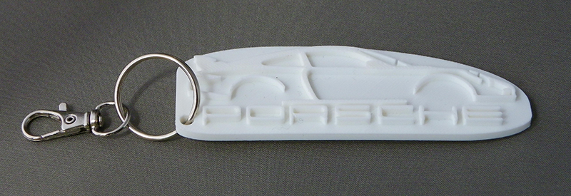 (image for) 3D Prints - Porsche Sleutelhanger 1 - Wit (White)