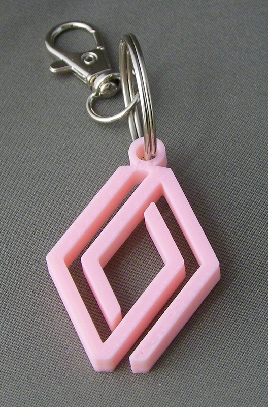 (image for) 3D Prints - Renault Sleutelhanger 1 - Kersenroze (Sakura Pink)