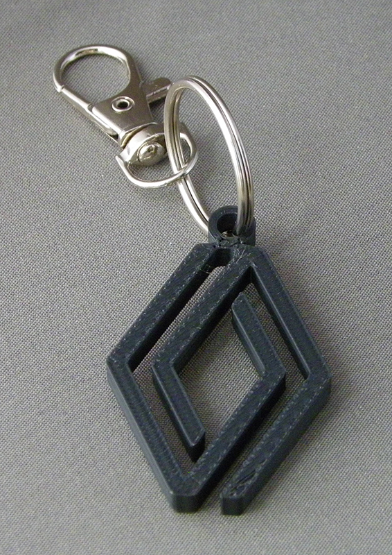 (image for) 3D Prints - Renault Sleutelhanger 1 - Zwart (Black)