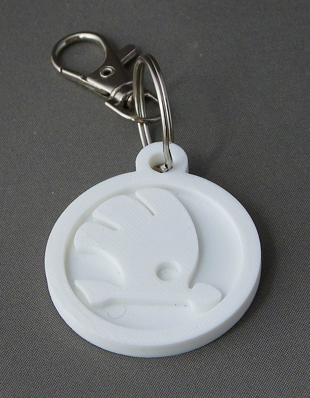 (image for) 3D Prints - Skoda Sleutelhanger 1 - Wit (White)