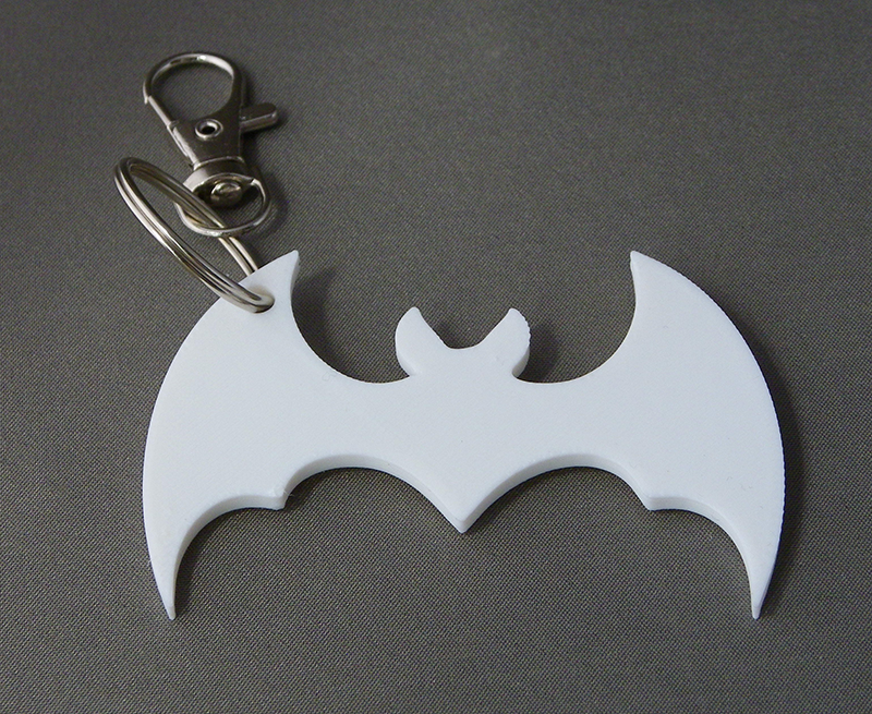 (image for) 3D Prints - Vleermuis Sleutelhanger 1 - Wit (White)