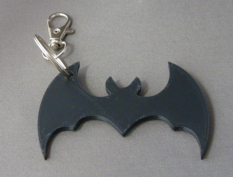 (image for) 3D Prints - Vleermuis Sleutelhanger 1 - Zwart (Black)