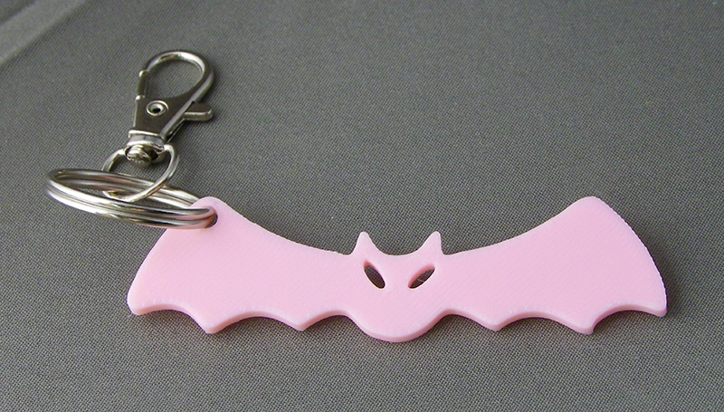 (image for) 3D Prints - Vleermuis Sleutelhanger 2 - Kersenroze (Sakura Pink)