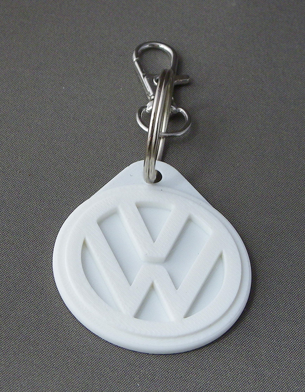 (image for) 3D Prints - Volkswagen Sleutelhanger 1 - Wit (White)
