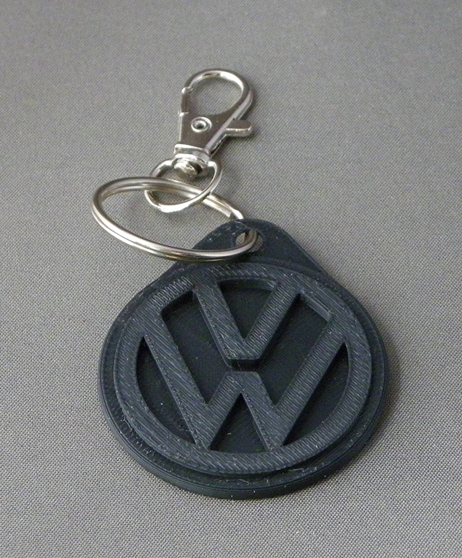 (image for) 3D Prints - Volkswagen Sleutelhanger 1 - Zwart (Black)