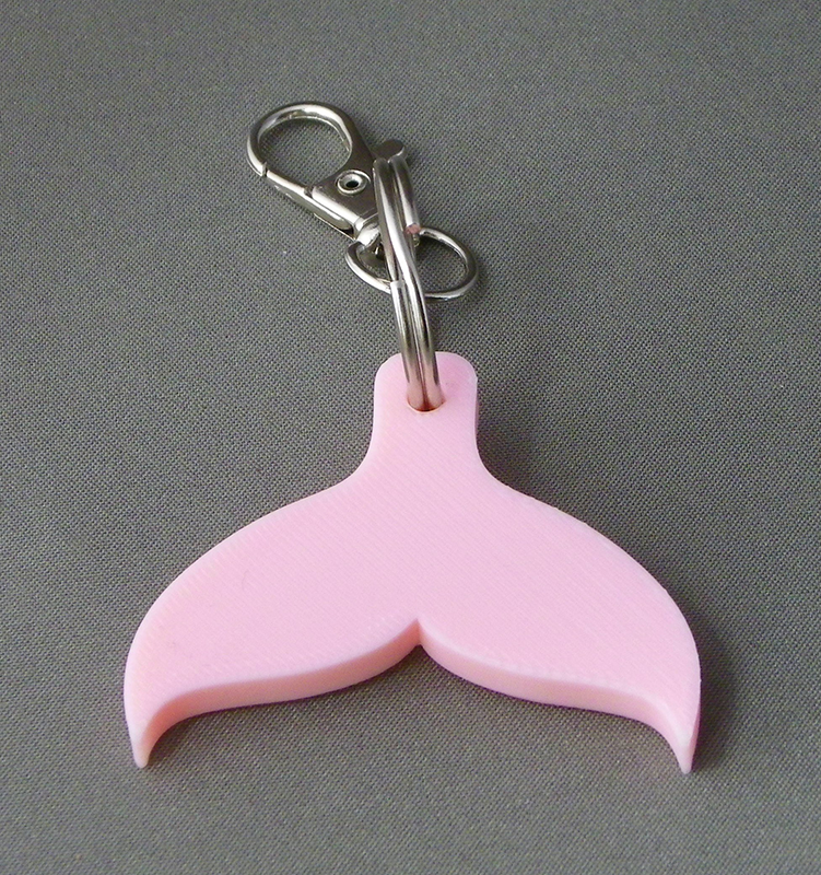 (image for) 3D Prints - Walvis Sleutelhanger 2 - Kersenroze (Sakura Pink)