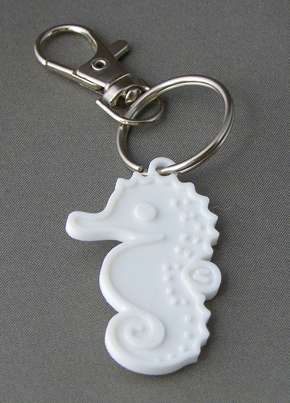 (image for) 3D Prints - Zeepaard Sleutelhanger 1 - Wit (White)