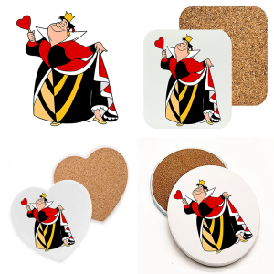 Onderzetter - Alice in Wonderland - De Hartenkoningin 1