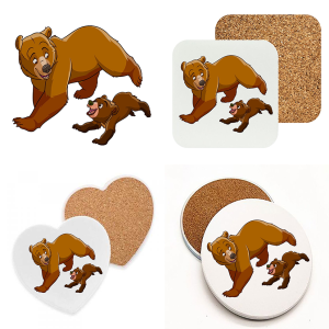 Onderzetter - Brother Bear - Kenai en Koda 1