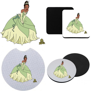 Onderzetter - De Prinses en de Kikker - Tiana en Naveen 1