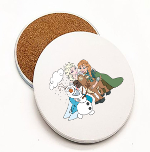 Onderzetter - Frozen - Anna, Elsa, Olaf en Sven 1
